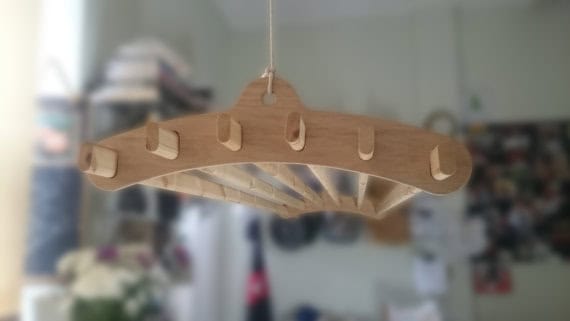 6 Lath Compact Wooden Hanging Clothes Drying Rack Or Pot Rack